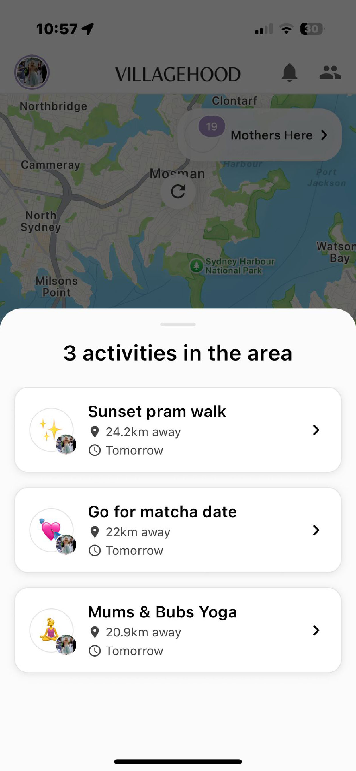 Discover local mum meetups