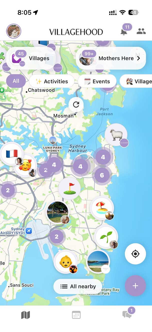 Discover local mum meetups