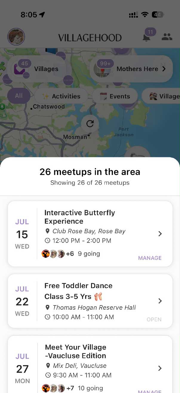Start or join an activity